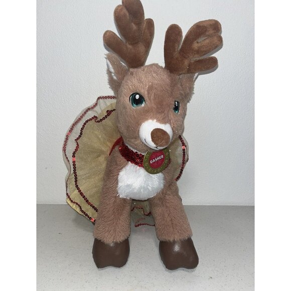 Build a Bear BAB Reindeer Dasher Green Eyes 18" Christmas Plush Stuffed Animal - Picture 1 of 7